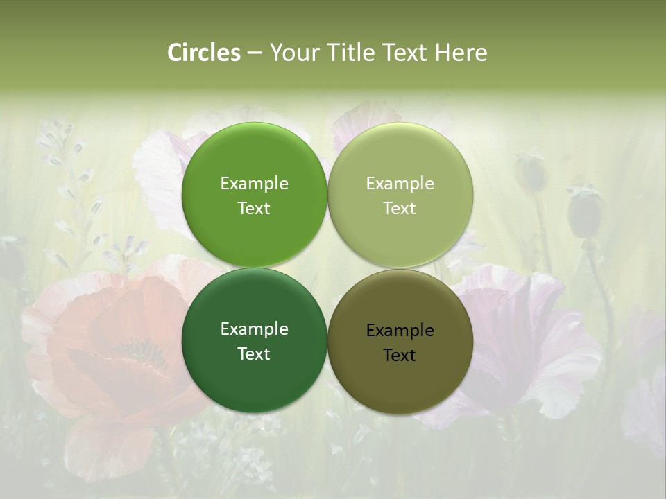 Pink Spring Flowers Oil Painting PowerPoint Template