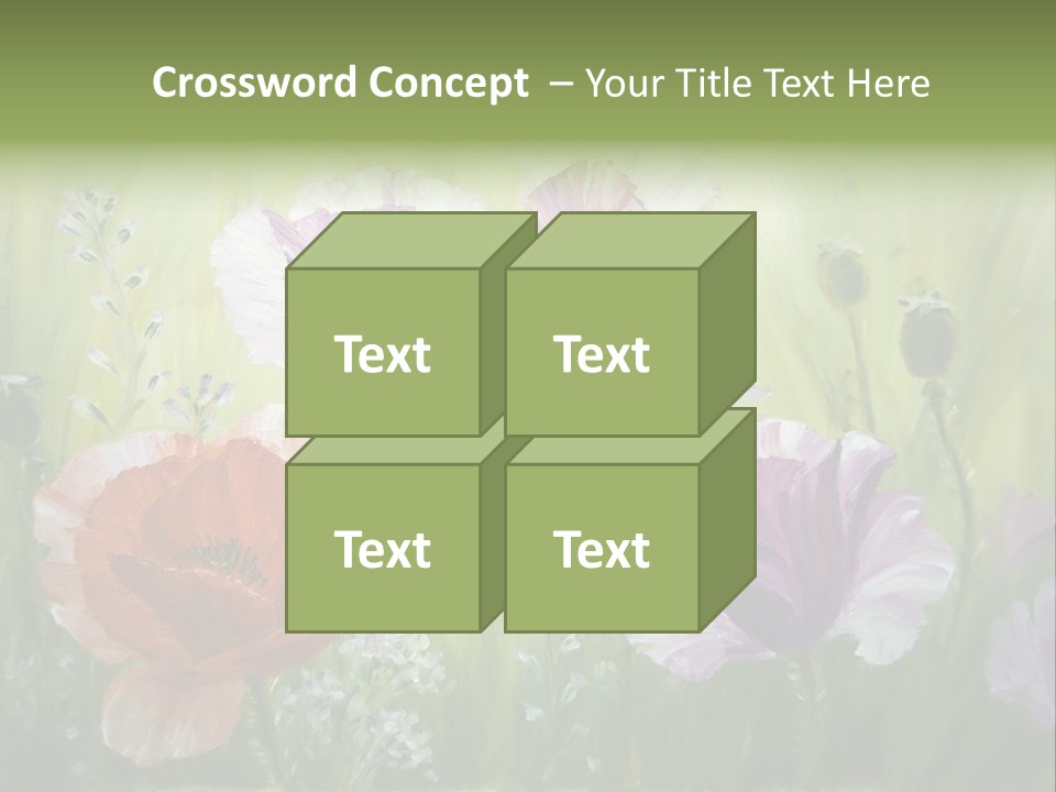 Pink Spring Flowers Oil Painting PowerPoint Template