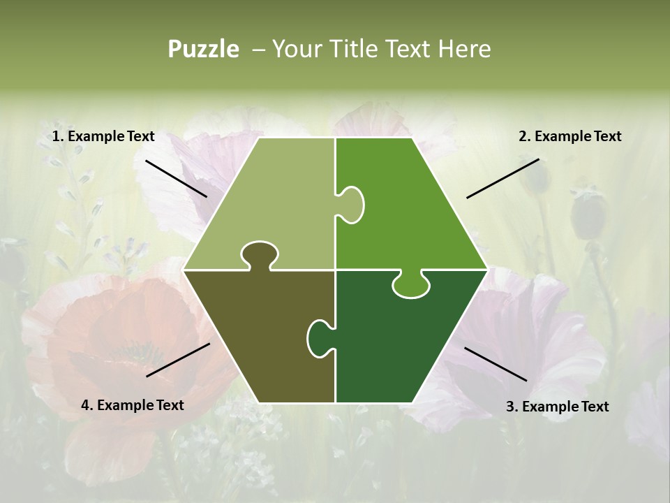 Pink Spring Flowers Oil Painting PowerPoint Template