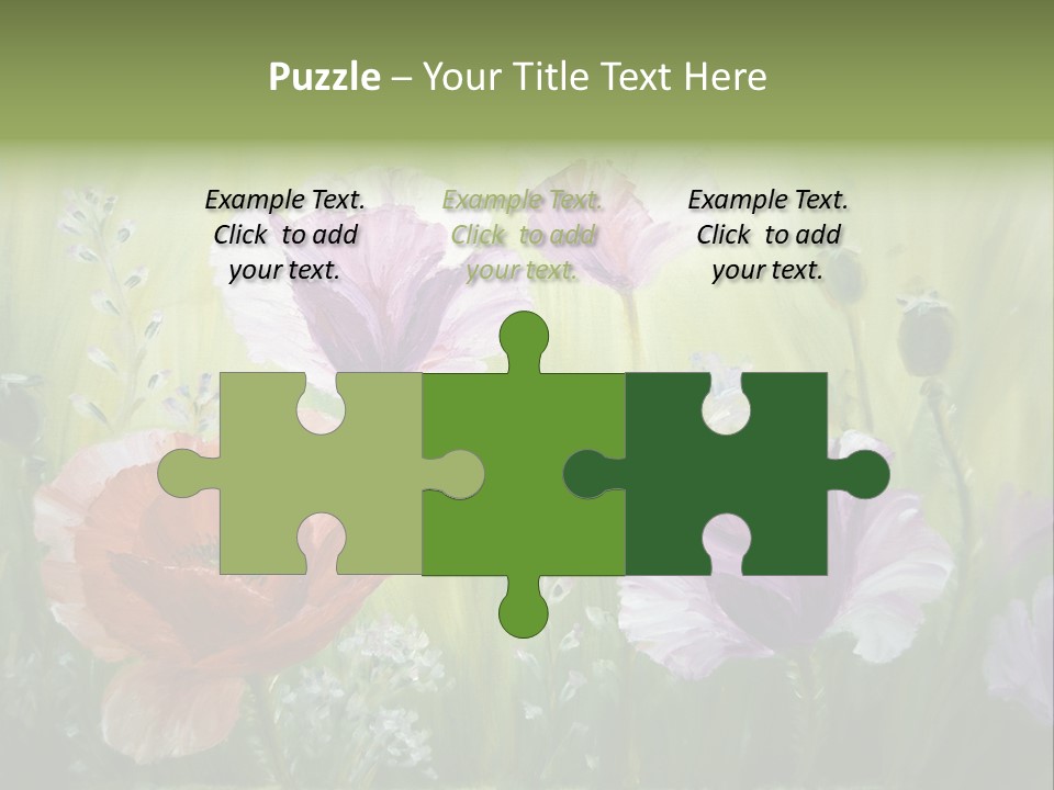 Pink Spring Flowers Oil Painting PowerPoint Template