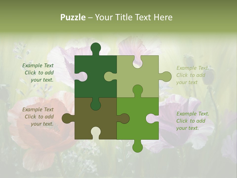 Pink Spring Flowers Oil Painting PowerPoint Template