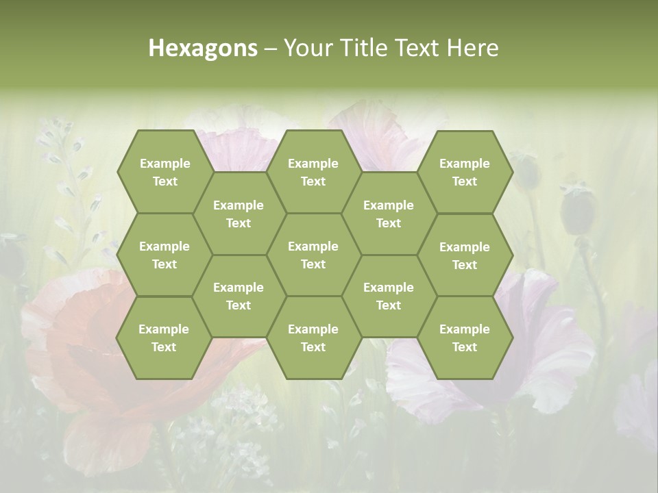 Pink Spring Flowers Oil Painting PowerPoint Template