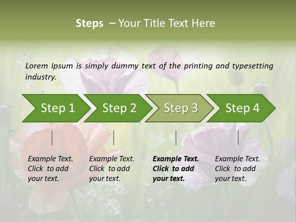 Pink Spring Flowers Oil Painting PowerPoint Template