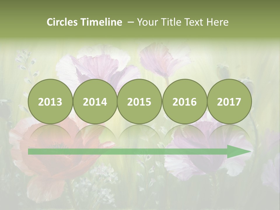 Pink Spring Flowers Oil Painting PowerPoint Template