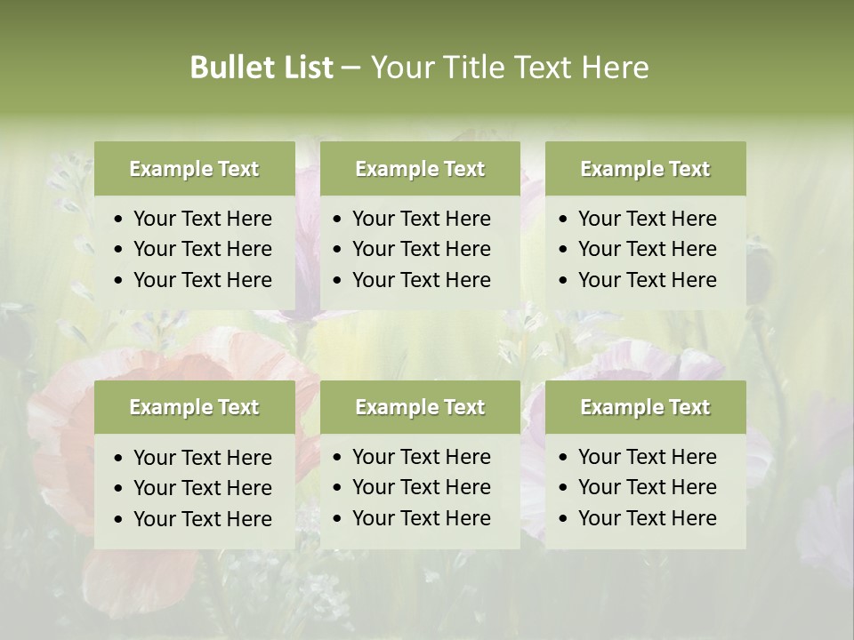 Pink Spring Flowers Oil Painting PowerPoint Template