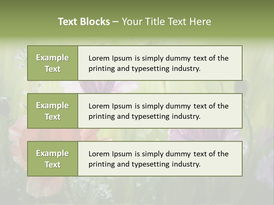 Pink Spring Flowers Oil Painting PowerPoint Template