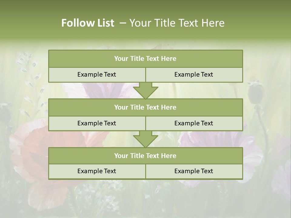 Pink Spring Flowers Oil Painting PowerPoint Template