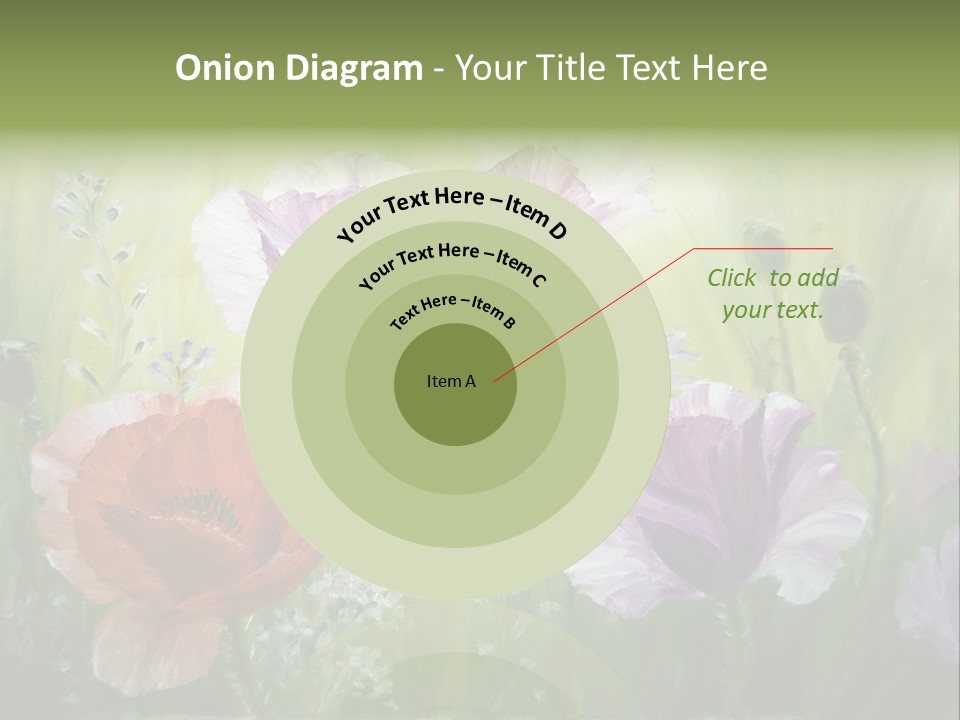 Pink Spring Flowers Oil Painting PowerPoint Template