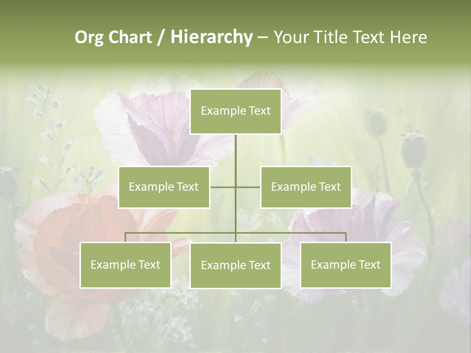 Pink Spring Flowers Oil Painting PowerPoint Template