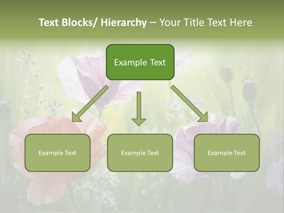 Pink Spring Flowers Oil Painting PowerPoint Template