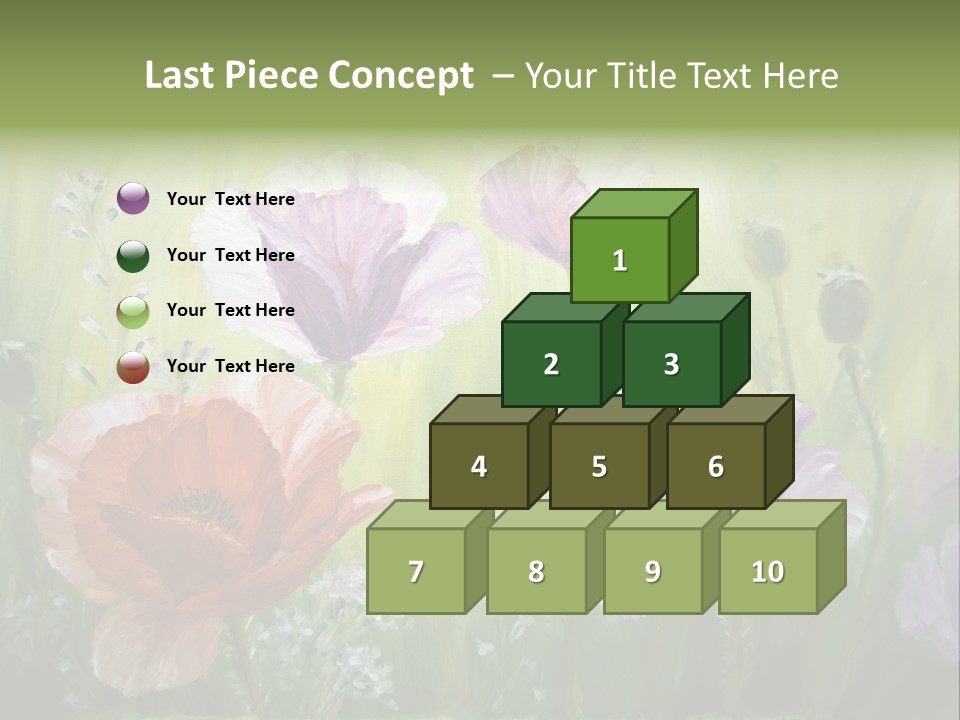 Pink Spring Flowers Oil Painting PowerPoint Template