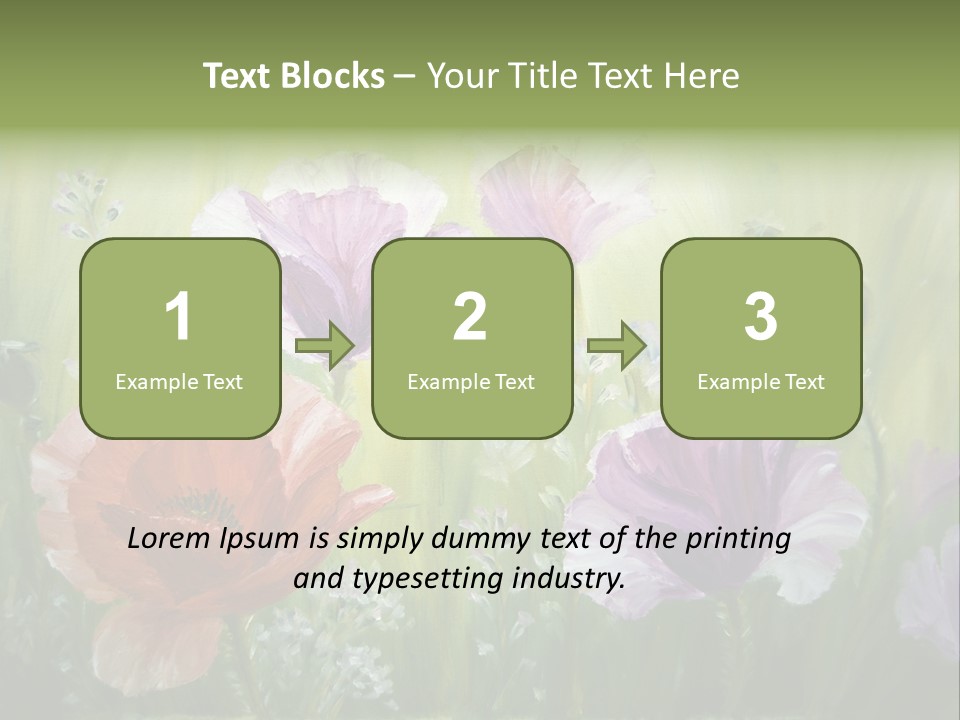 Pink Spring Flowers Oil Painting PowerPoint Template