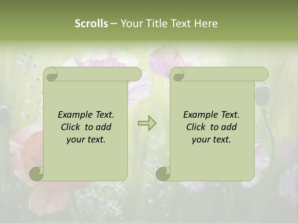 Pink Spring Flowers Oil Painting PowerPoint Template