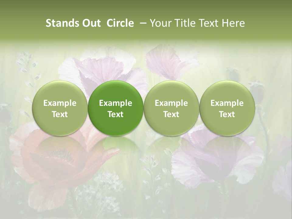 Pink Spring Flowers Oil Painting PowerPoint Template