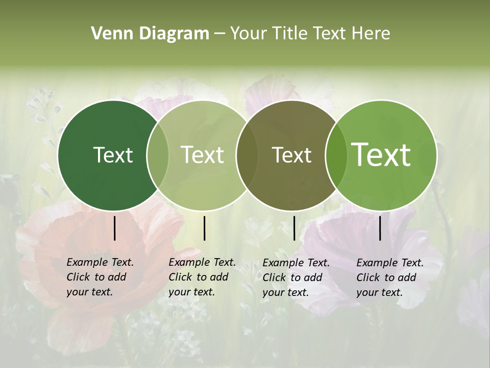 Pink Spring Flowers Oil Painting PowerPoint Template