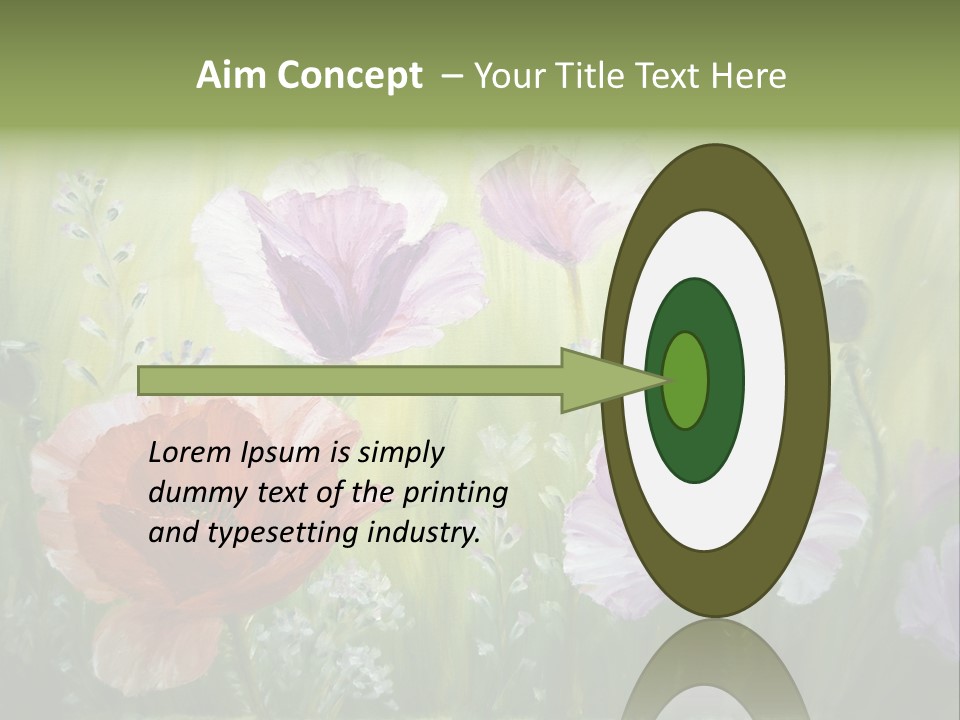 Pink Spring Flowers Oil Painting PowerPoint Template