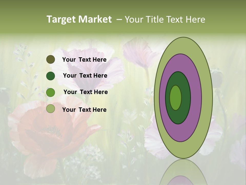 Pink Spring Flowers Oil Painting PowerPoint Template