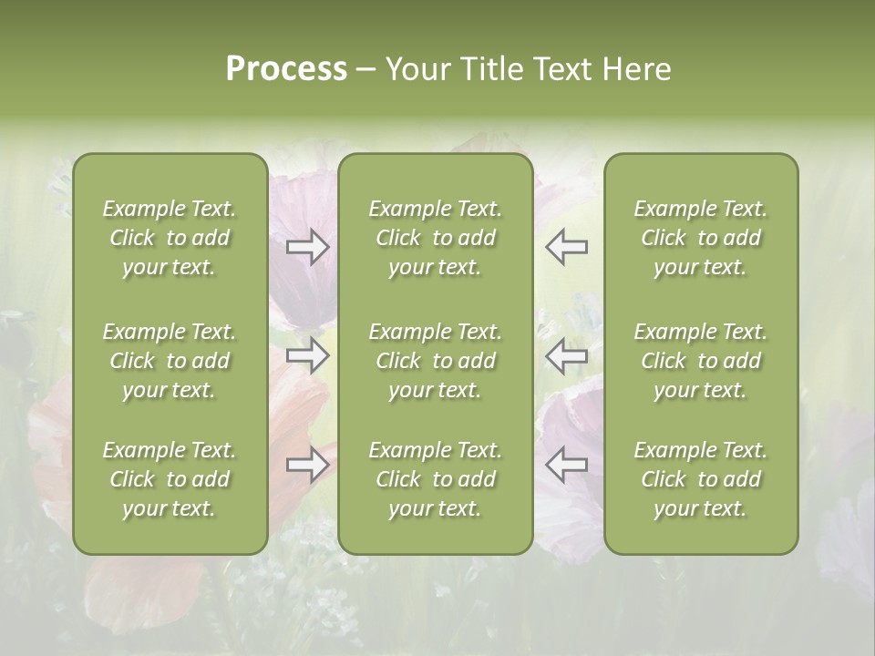 Pink Spring Flowers Oil Painting PowerPoint Template