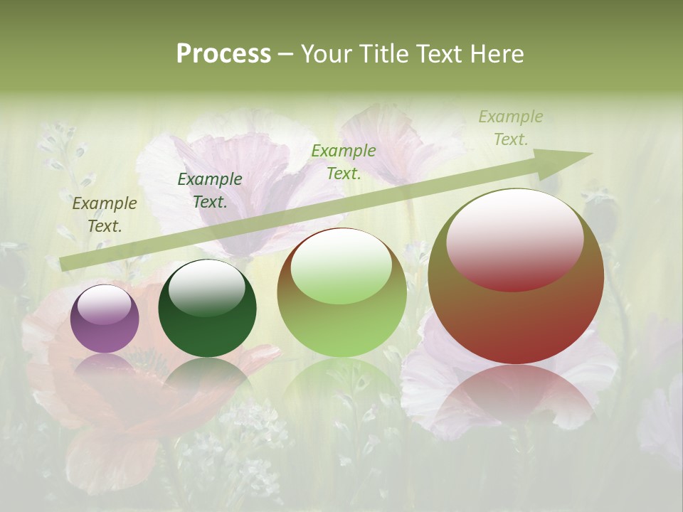 Pink Spring Flowers Oil Painting PowerPoint Template