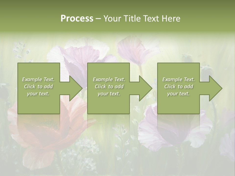 Pink Spring Flowers Oil Painting PowerPoint Template