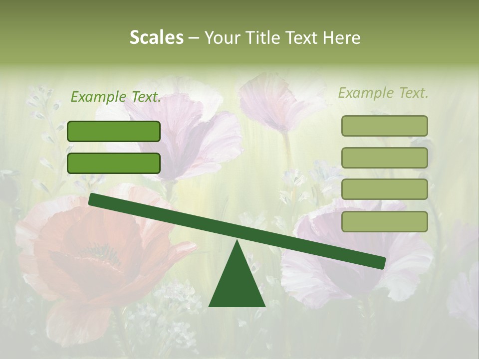 Pink Spring Flowers Oil Painting PowerPoint Template