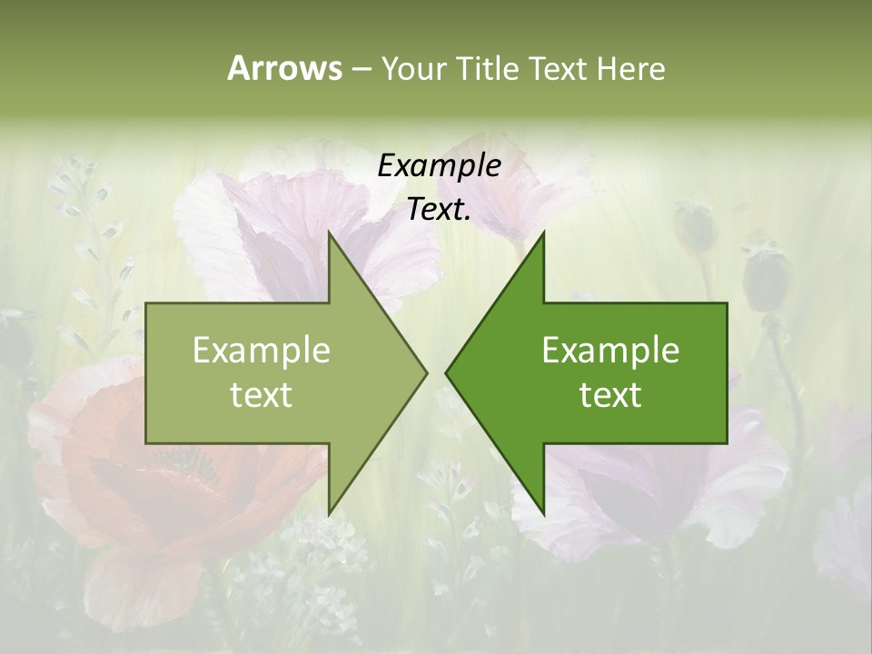 Pink Spring Flowers Oil Painting PowerPoint Template