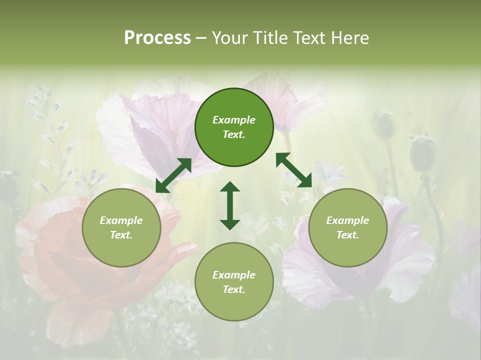 Pink Spring Flowers Oil Painting PowerPoint Template