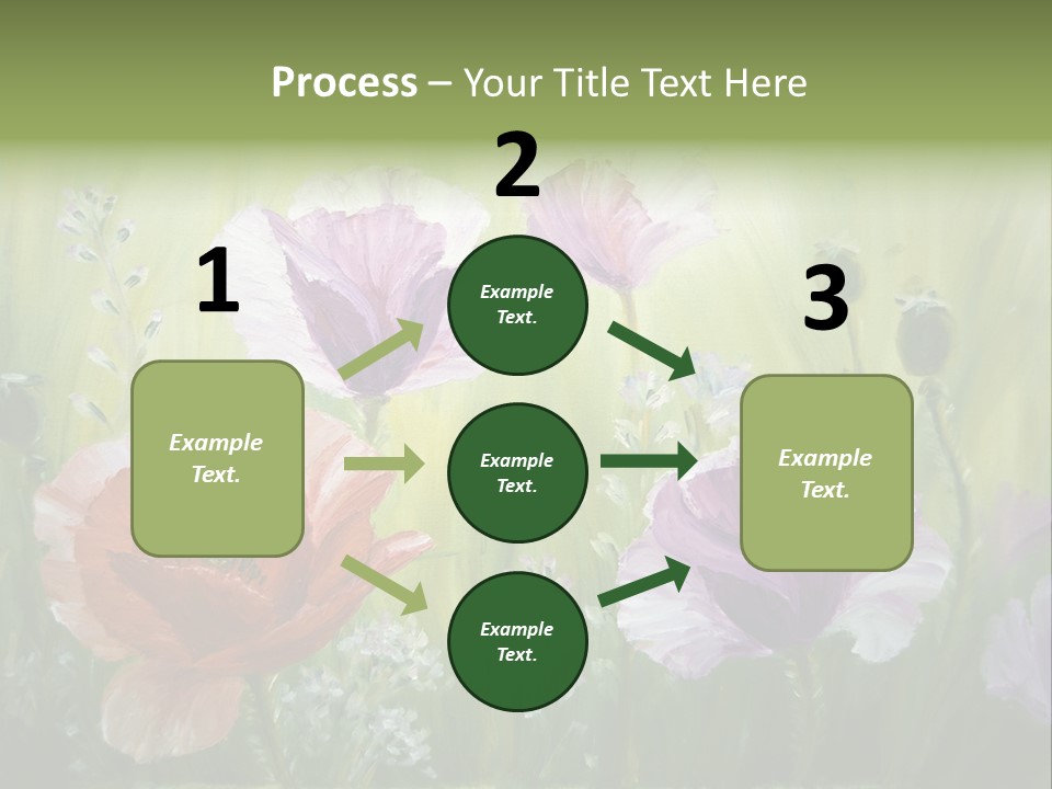 Pink Spring Flowers Oil Painting PowerPoint Template