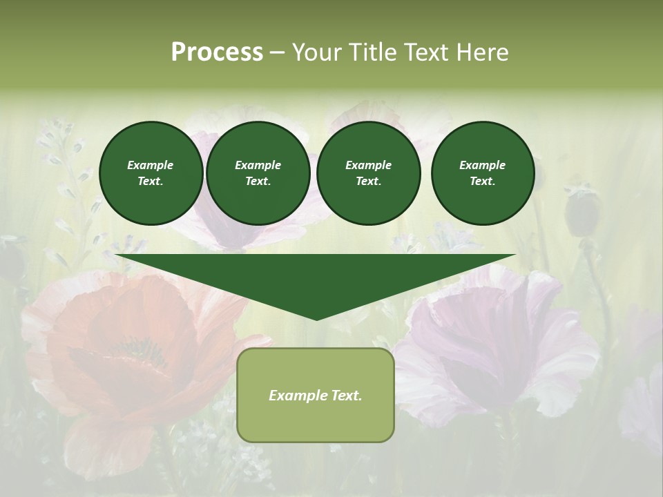 Pink Spring Flowers Oil Painting PowerPoint Template