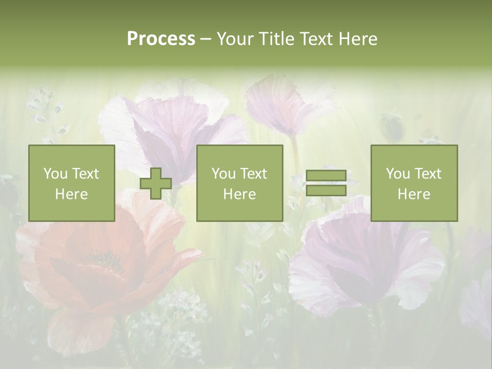 Pink Spring Flowers Oil Painting PowerPoint Template