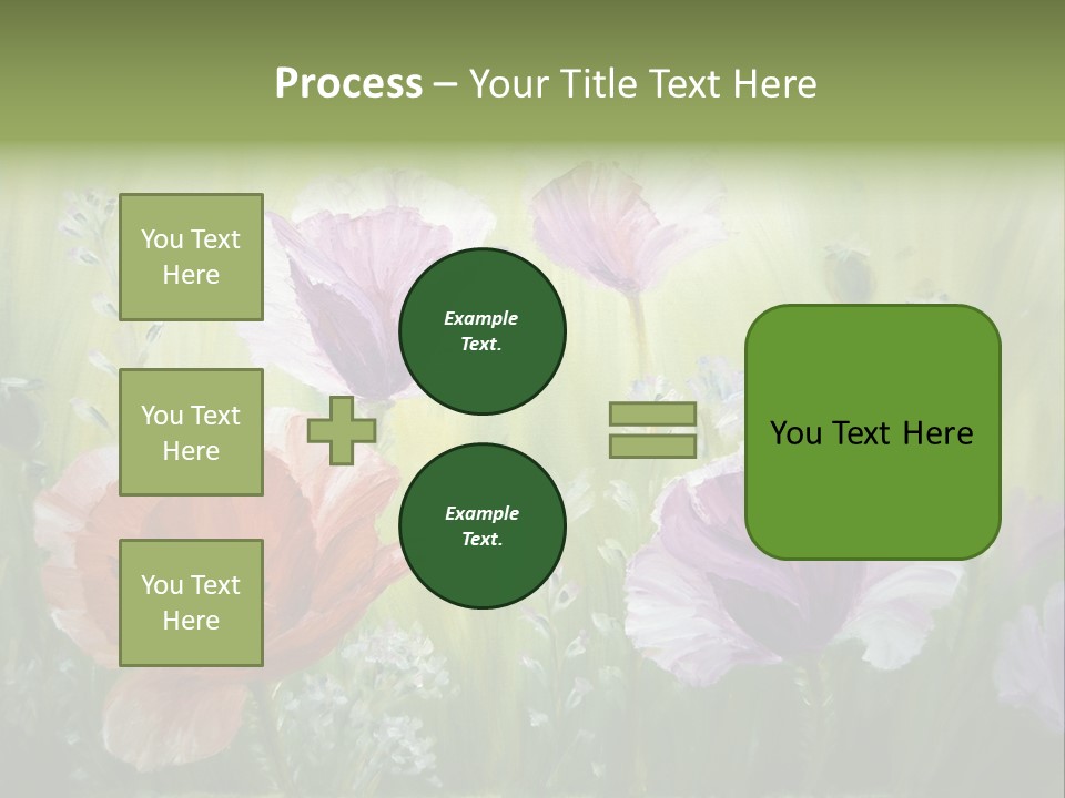 Pink Spring Flowers Oil Painting PowerPoint Template