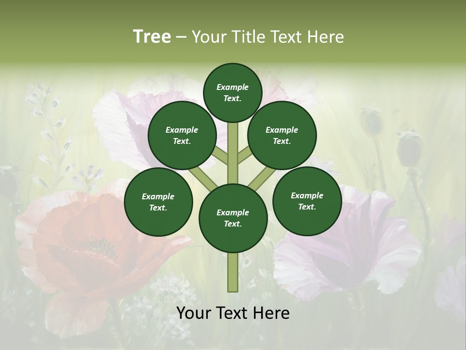 Pink Spring Flowers Oil Painting PowerPoint Template