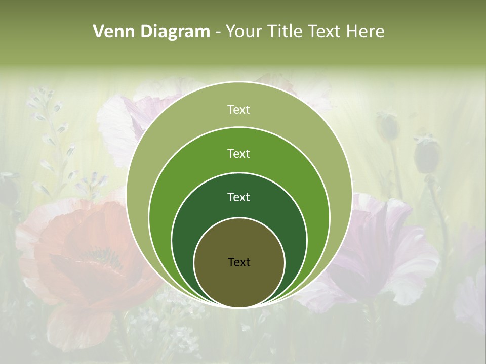 Pink Spring Flowers Oil Painting PowerPoint Template