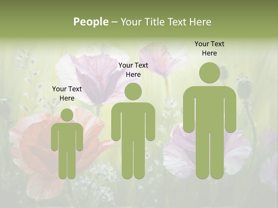 Pink Spring Flowers Oil Painting PowerPoint Template