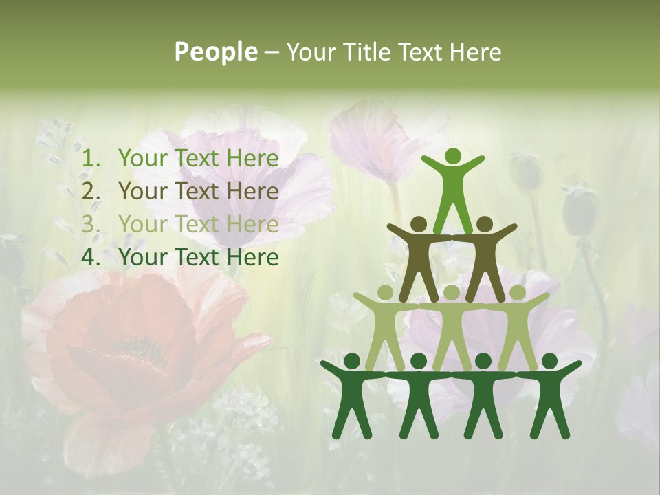 Pink Spring Flowers Oil Painting PowerPoint Template