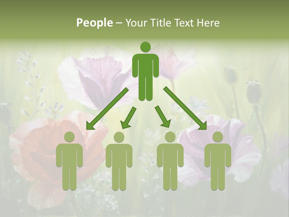 Pink Spring Flowers Oil Painting PowerPoint Template