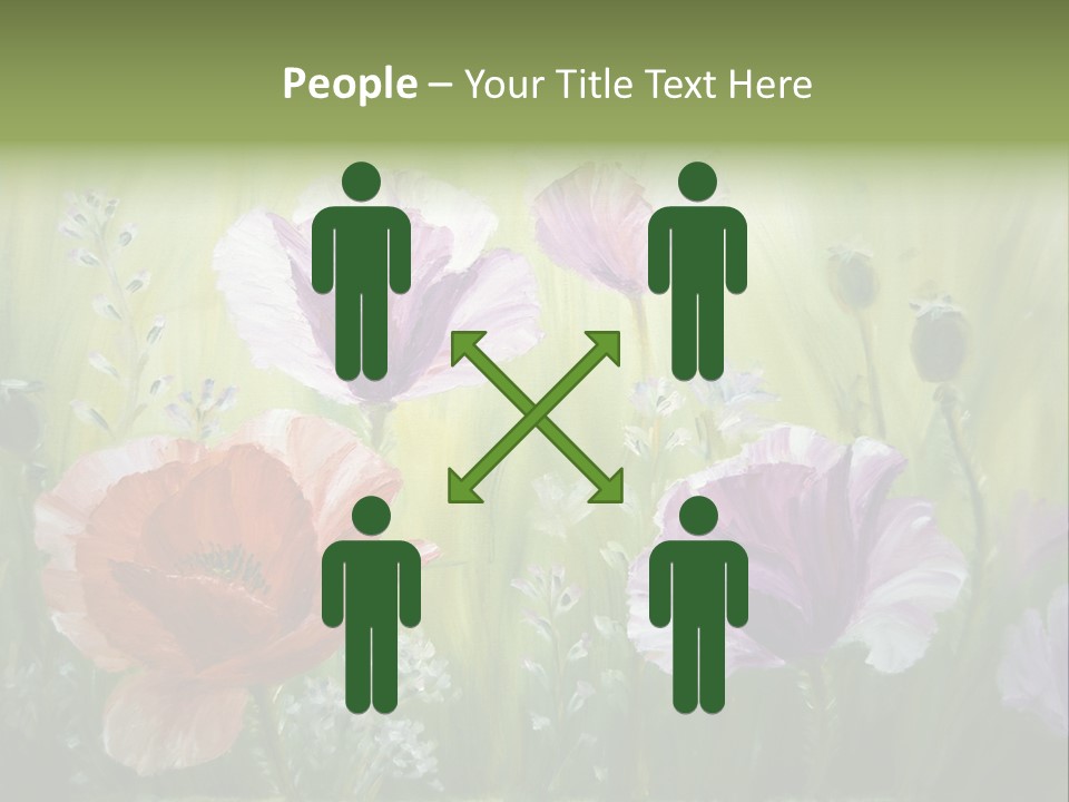 Pink Spring Flowers Oil Painting PowerPoint Template