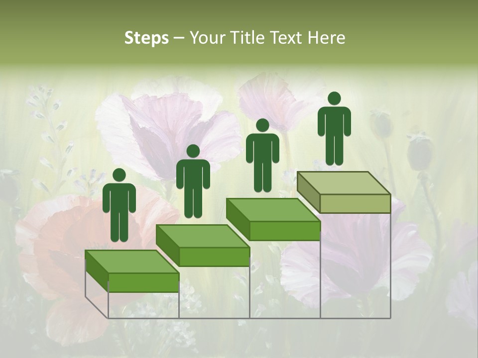 Pink Spring Flowers Oil Painting PowerPoint Template