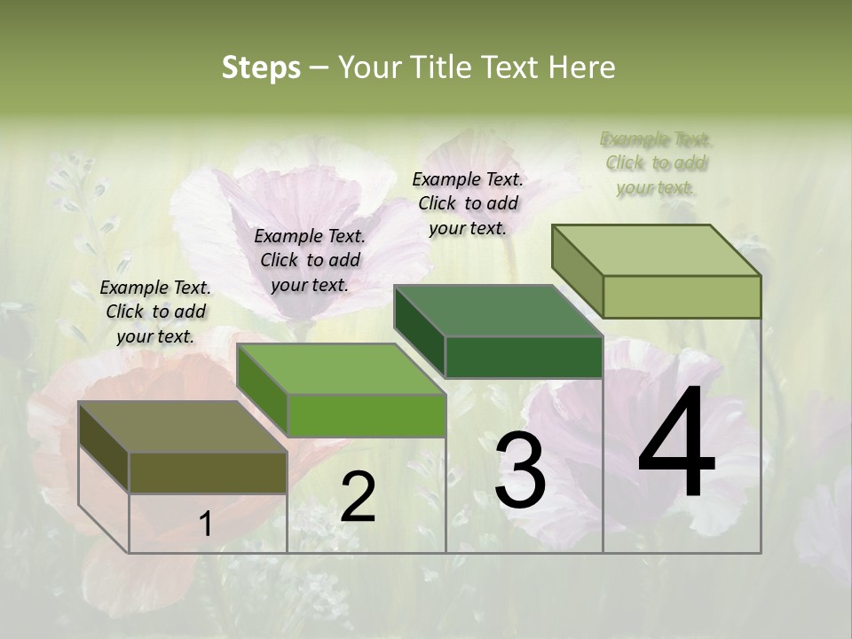 Pink Spring Flowers Oil Painting PowerPoint Template