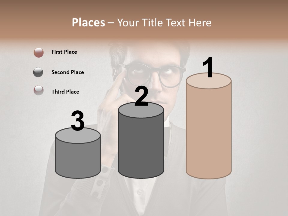 Guy Background Face PowerPoint Template