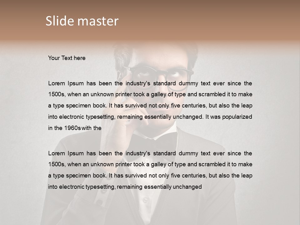 Guy Background Face PowerPoint Template