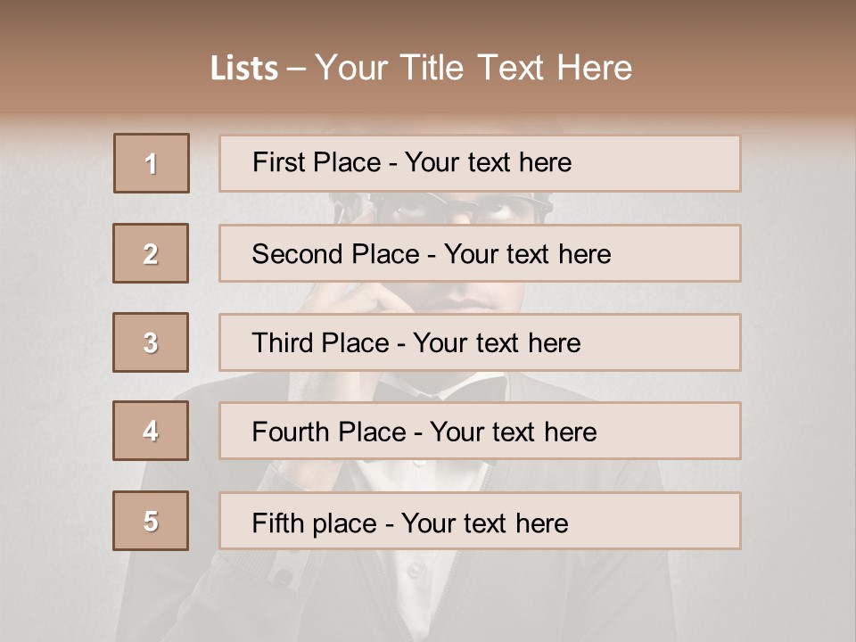 Guy Background Face PowerPoint Template