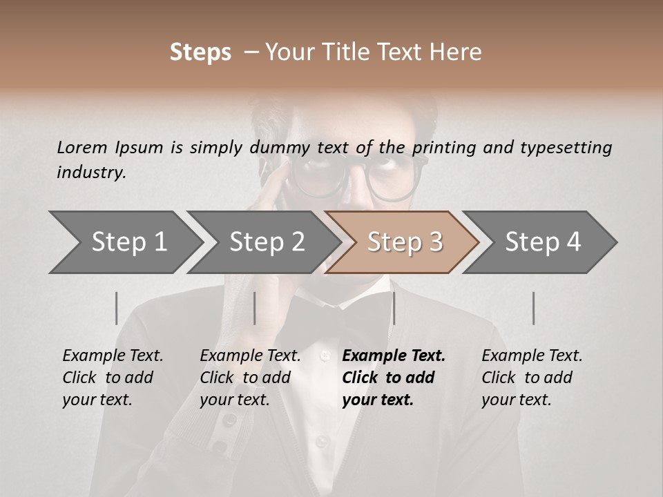 Guy Background Face PowerPoint Template