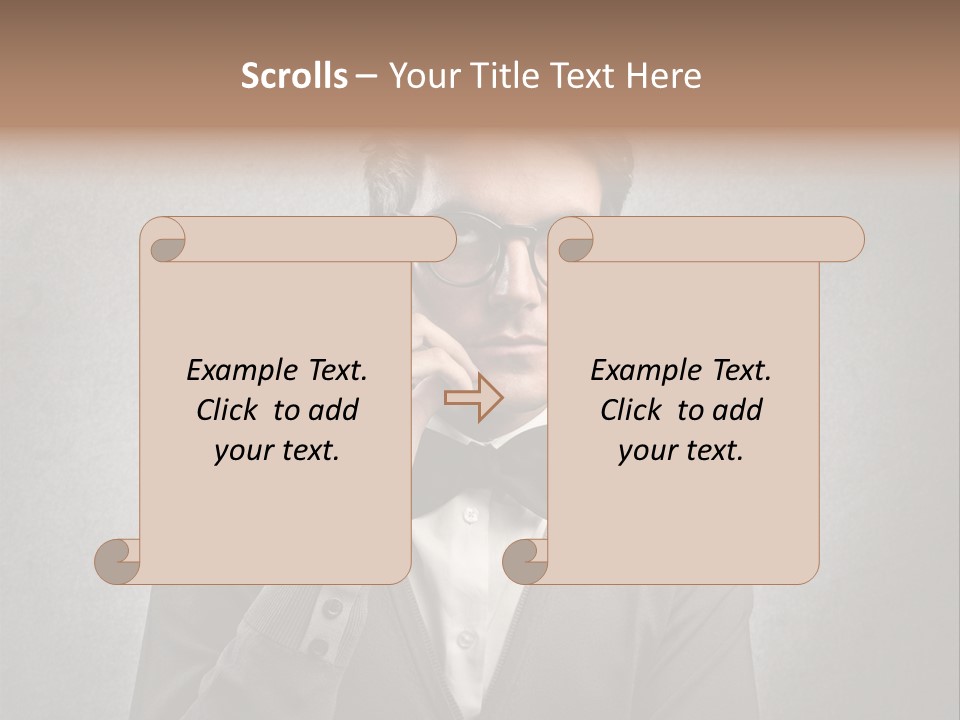 Guy Background Face PowerPoint Template