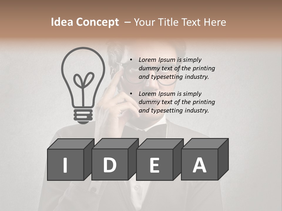 Guy Background Face PowerPoint Template