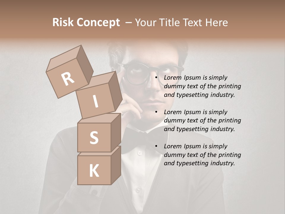 Guy Background Face PowerPoint Template