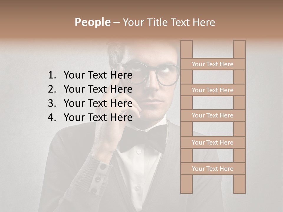 Guy Background Face PowerPoint Template