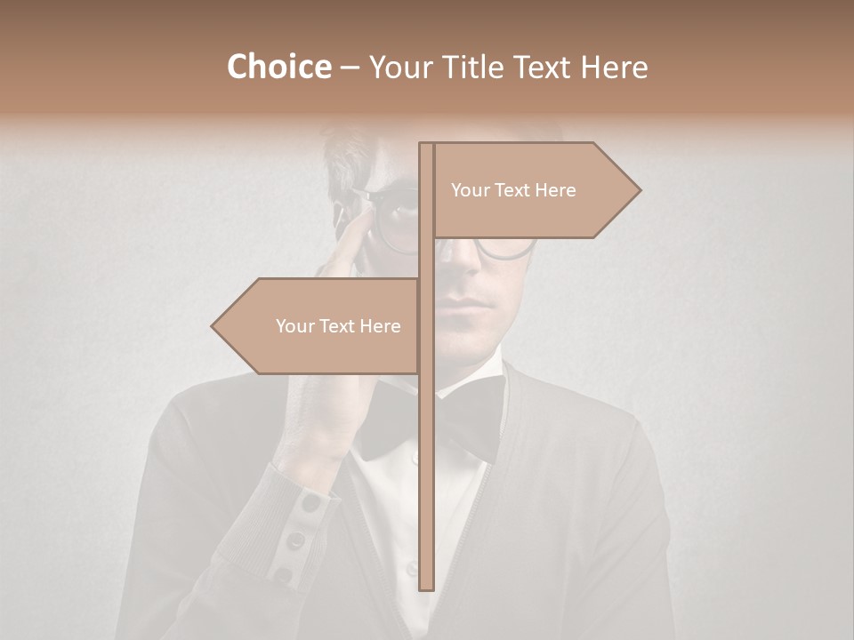 Guy Background Face PowerPoint Template