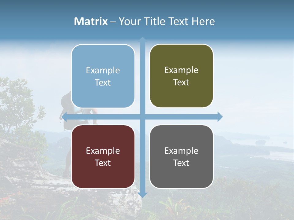 Cliff Woman Sitting PowerPoint Template