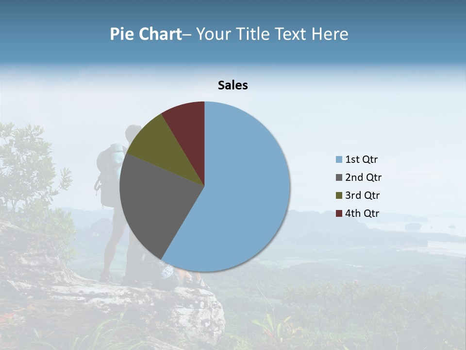 Cliff Woman Sitting PowerPoint Template
